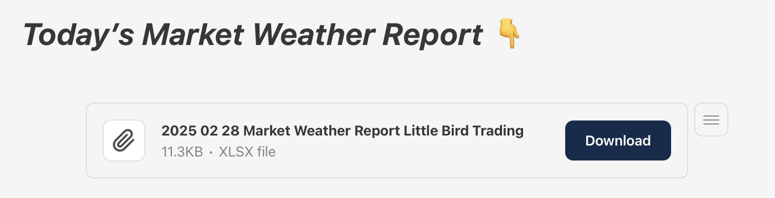 Feb 28th - The Market Weather Report